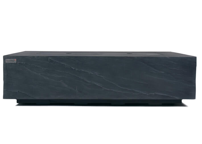Table basse béton noir avec braséro à gaz -...