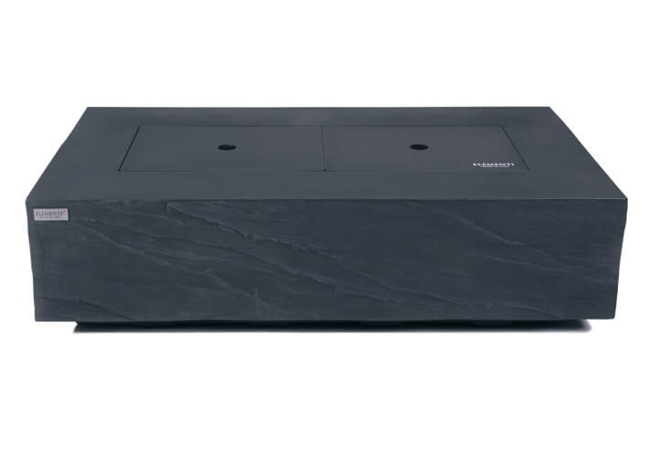 Table basse béton noir avec braséro à gaz -...