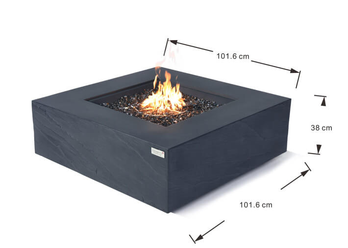 Table basse extérieure avec braséro à gaz...