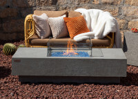 Table basse en béton avec braséro à gaz intégré - Monte Carlo Elementi