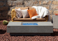 Table basse en béton avec braséro à gaz intégré - Monte Carlo Elementi