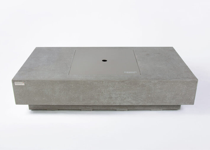 Table basse en béton avec braséro à gaz intégré...