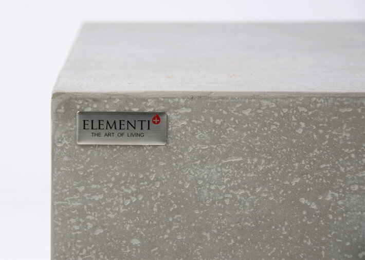 Table basse en béton avec braséro à gaz intégré...