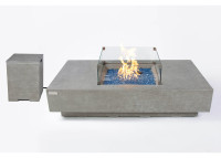 Table basse en béton avec braséro à gaz intégré - Monte Carlo Elementi