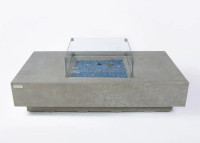 Table basse en béton avec braséro à gaz intégré - Monte Carlo Elementi