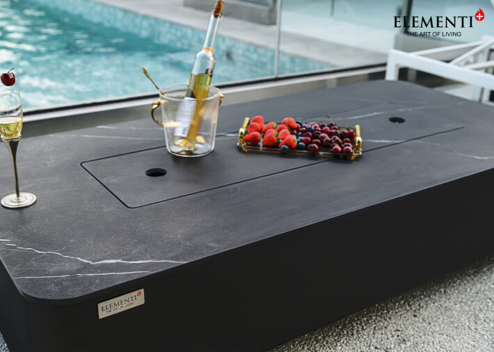 Table basse extérieure avec braséro gaz intégré...
