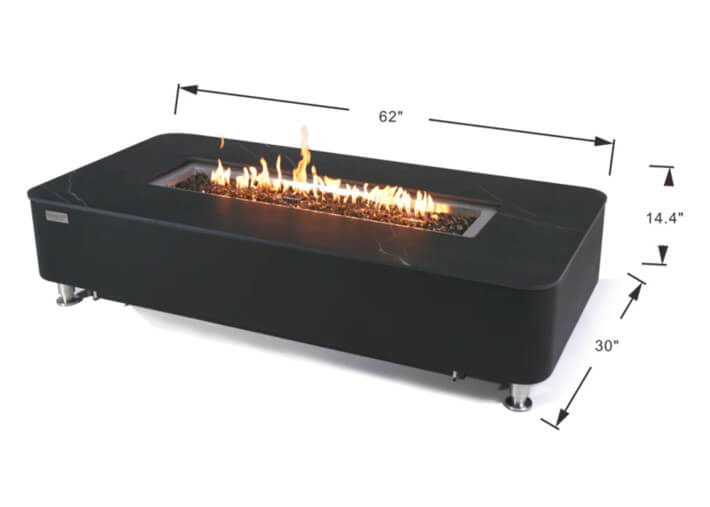 Table basse extérieure avec braséro gaz intégré...