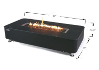 Table basse extérieure avec braséro gaz intégré - Valencia Elementi