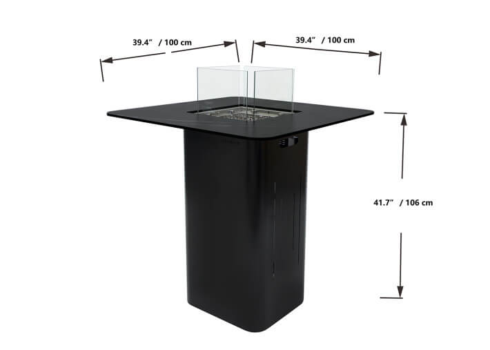 Table bar - mange debout avec braséro gaz...