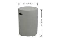 Cache bouteuille de gaz rond en béton Round Tank par Elementi