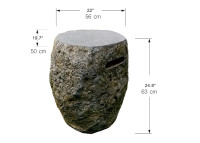 Cache bouteuille de gaz en béton Boulder Tank Cover par Elementi