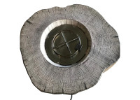 Table béton effet bois avec brasero à gaz intégré Manchester Elementi