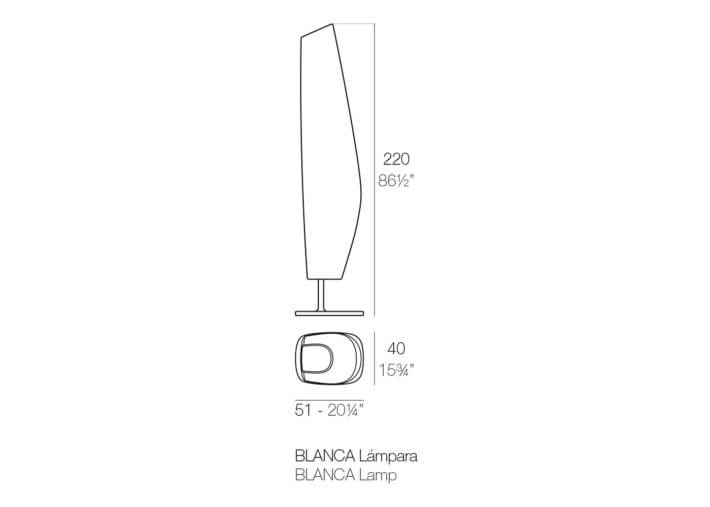 Lampadaire design forme de voile de bateau...