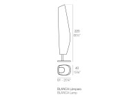 Lampadaire design forme de voile de bateau Blanca par Vondom