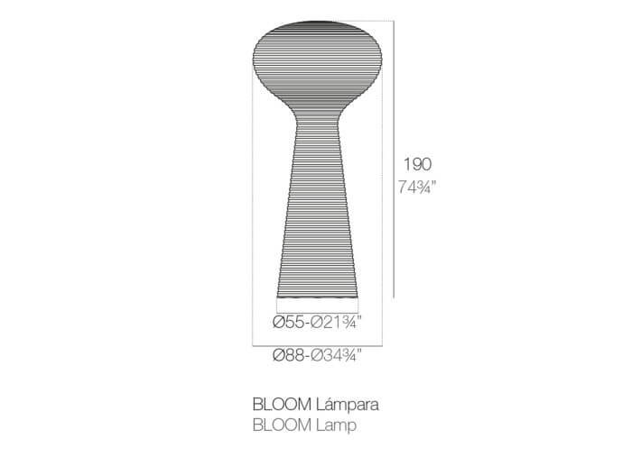 Lampadaire en polyéthylène blanc intérieur...