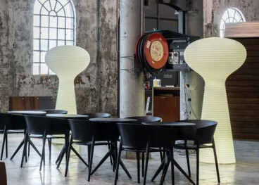 Lampadaire en polyéthylène blanc intérieur extérieur -... 2