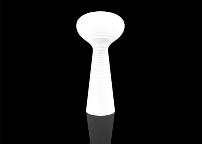 Lampadaire en polyéthylène blanc intérieur...