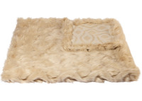 Plaid doux et chaud écru ou marron 2 tailles Foxy Angel des montagnes