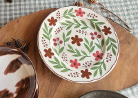 Set de 6 assiettes à dessert motif fleuri - Alpina Angel des montagnes
