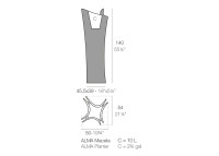 Pot haut design et sculptural 15 coloris mats  - Alma par Vondom
