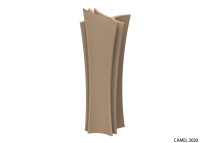 Pot haut design et sculptural 15 coloris mats  - Alma par Vondom