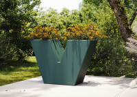 Jardinière forme V double bac 15 couleurs - Uve par Vondom