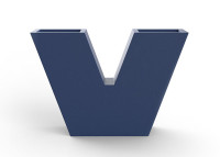 Jardinière forme V double bac 15 couleurs - Uve par Vondom