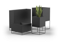 Jardinière avec pied en métal 15 couleurs  6 tailles - Vela par Vondom