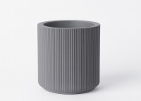 Pot design rond strié en polyethylene 15 couleurs - Gatsby par Vondom