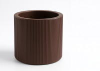 Pot design rond strié en polyethylene 15 couleurs - Gatsby par Vondom