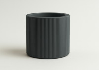 Pot design rond strié en polyethylene 15 couleurs - Gatsby par Vondom
