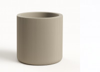 Pot design rond strié en polyethylene 15 couleurs - Gatsby par Vondom