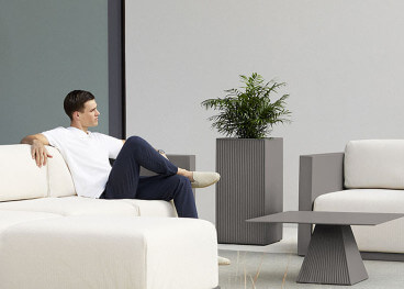 Jardinière carrée design strié 15 coloris 6 tailles...