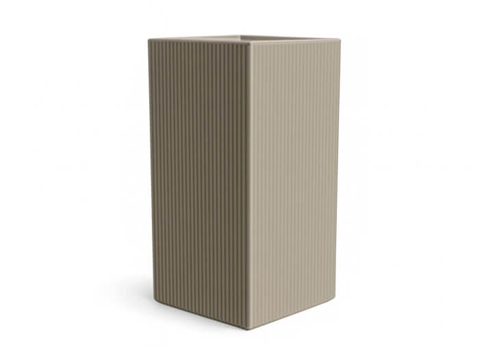 Jardinière carrée design strié 15 coloris 6...
