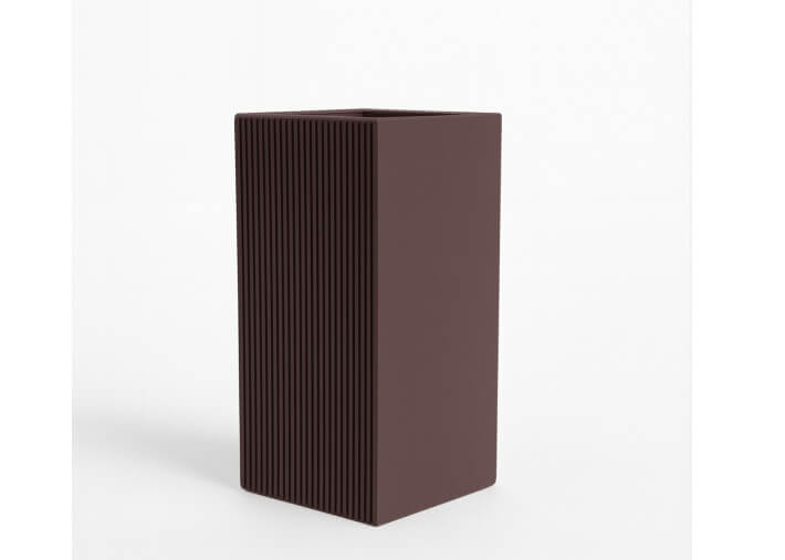 Jardinière carrée design strié 15 coloris 6...