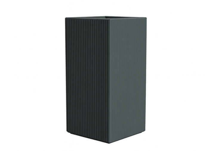 Jardinière carrée design strié 15 coloris 6...