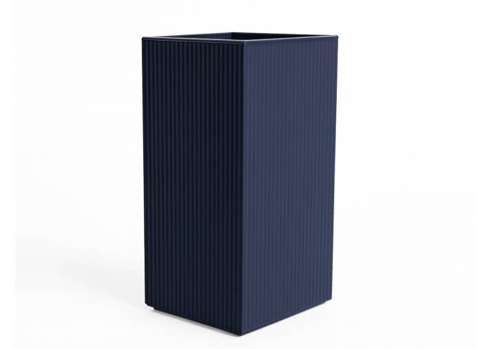 Jardinière carrée design strié 15 coloris 6...