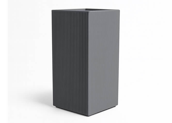 Jardinière carrée design strié 15 coloris 6...