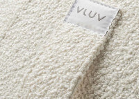 Pouf ballon en tissu bouclé beige ultra doux Diva – Vluv