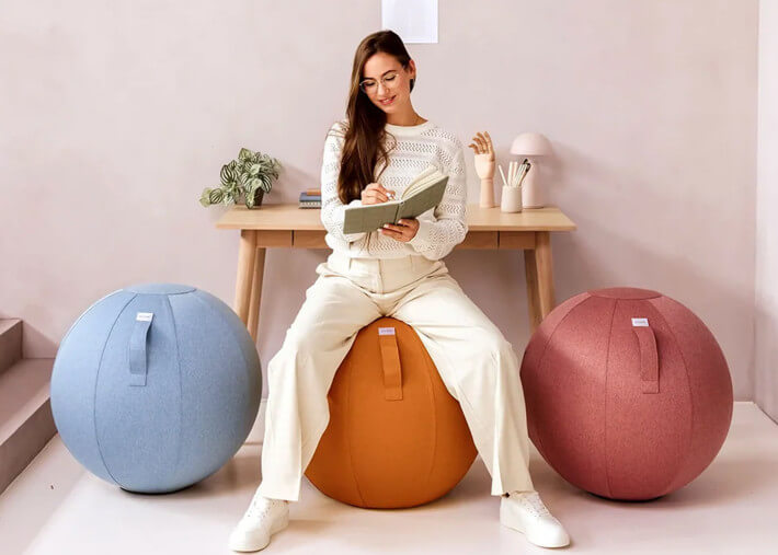 Siège ballon ergonomique Leiv – 8 coloris, 3...