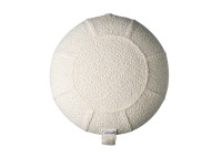 Pouf tendance en tissu bouclé beige Kapsul Diva – Vluv