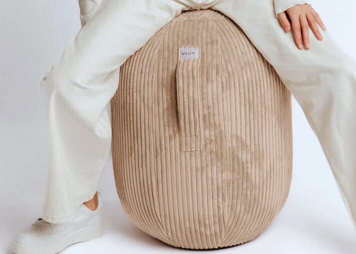 Pouf ergonomique en velours 5 coloris 2 tailles...