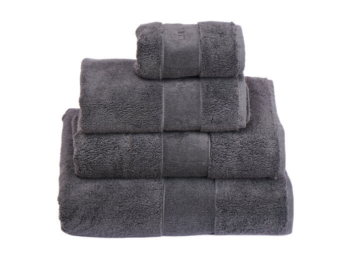 Serviettes de bain en coton épais gris - 650...