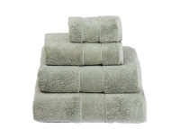 Serviettes de bain en coton biologique vert - 650 gr - 4 tailles Luin Living