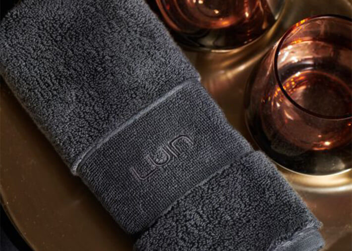 Serviettes de bain en coton épais gris - 650...