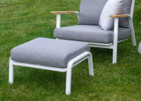 Repose-pied en aluminium et textile outdoor - dandy par garden art