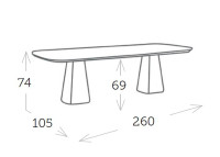 Table de jardin en teck et aluminium blanc 260x105 La Route Garden Art