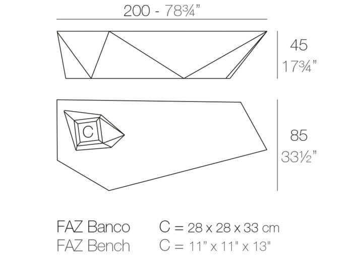 Banc design en polyéthylène avec ou sans...