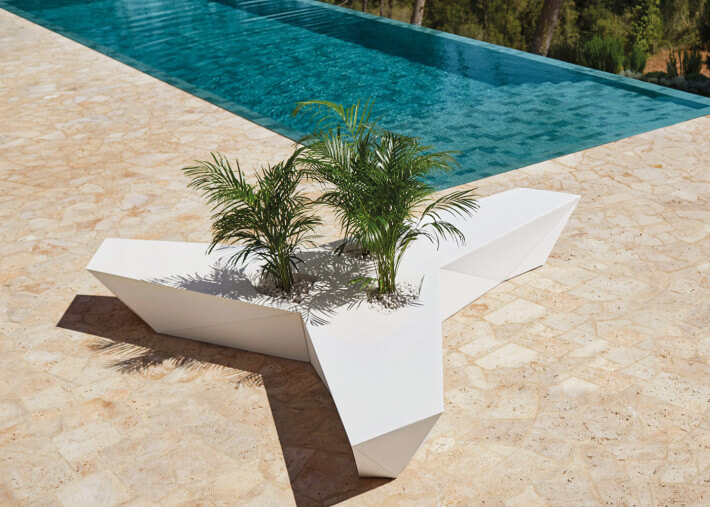 Banc design en polyéthylène avec ou sans...