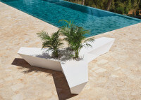 Banc design en polyéthylène avec ou sans coussin - Faz par Vondom
